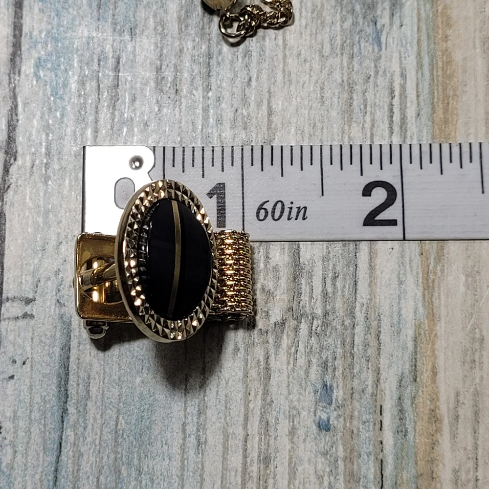 Vintage HICKOK Wrap around Cuff Links & Tie Pin Set.